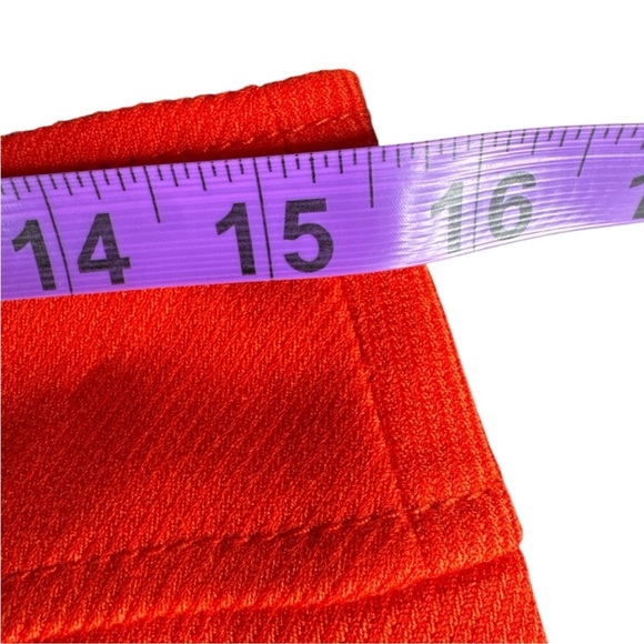 ANN TAYLOR LOFT Orange Inverted Pleat Mini Skirt, Size 6. - Picture 9 of 10